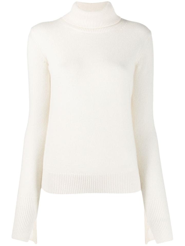 Joseph Cashmere Roll Neck Jumper - White