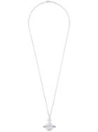 Vivienne Westwood Logo Pendant Necklace, Women's, Metallic, Brass/glass