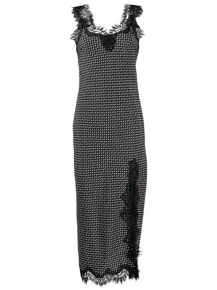 Gold Hawk Dove Star Slip Dress - Black