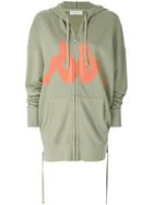 Faith Connexion Oversized Printed Hoodie - Green