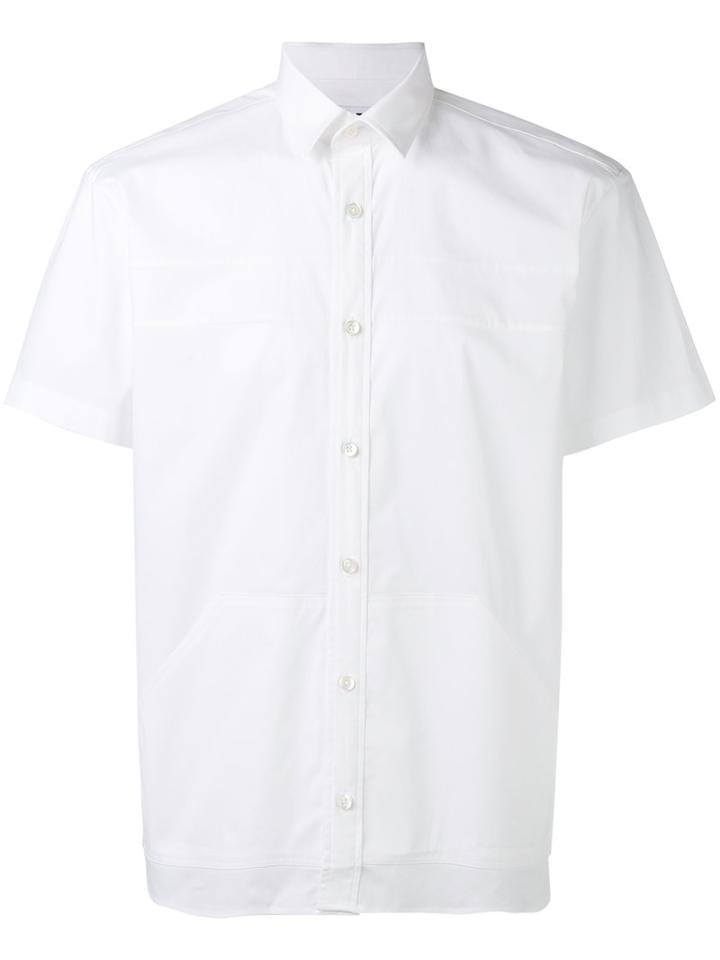 Les Hommes Urban Shortsleeved Shirt, Men's, Size: 46, White, Cotton/spandex/elastane