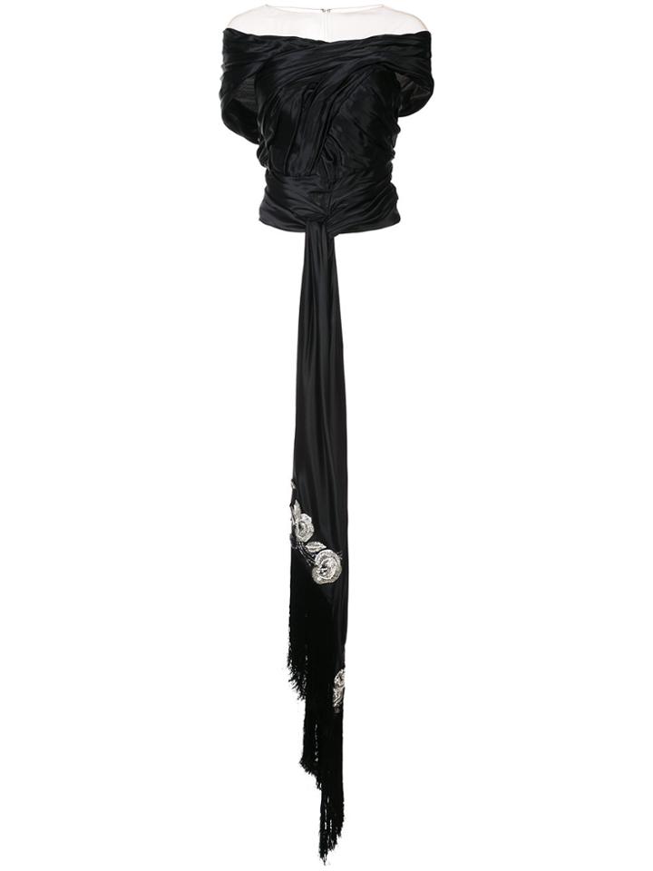 Marchesa Off Shoulder Blouse - Black