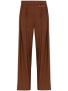 Rejina Pyo High-waisted Cropped Trousers - Brown