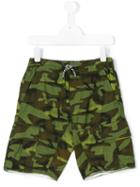 Diesel Kids - Camouflage Print Shorts - Kids - Cotton - 6 Yrs, Green