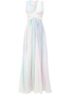 Zuhair Murad Pastel Rainbow Print Dress, Women's, Size: 42, Silk/polyamide