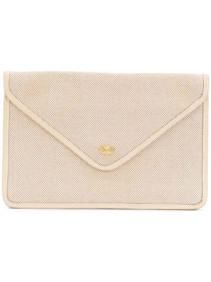 Céline Vintage Envelope Clutch - Nude & Neutrals