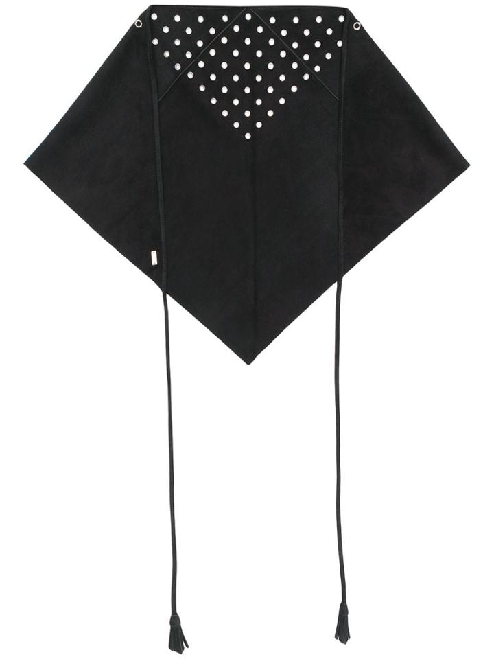 Saint Laurent Eyelet Triangular Scarf - Black