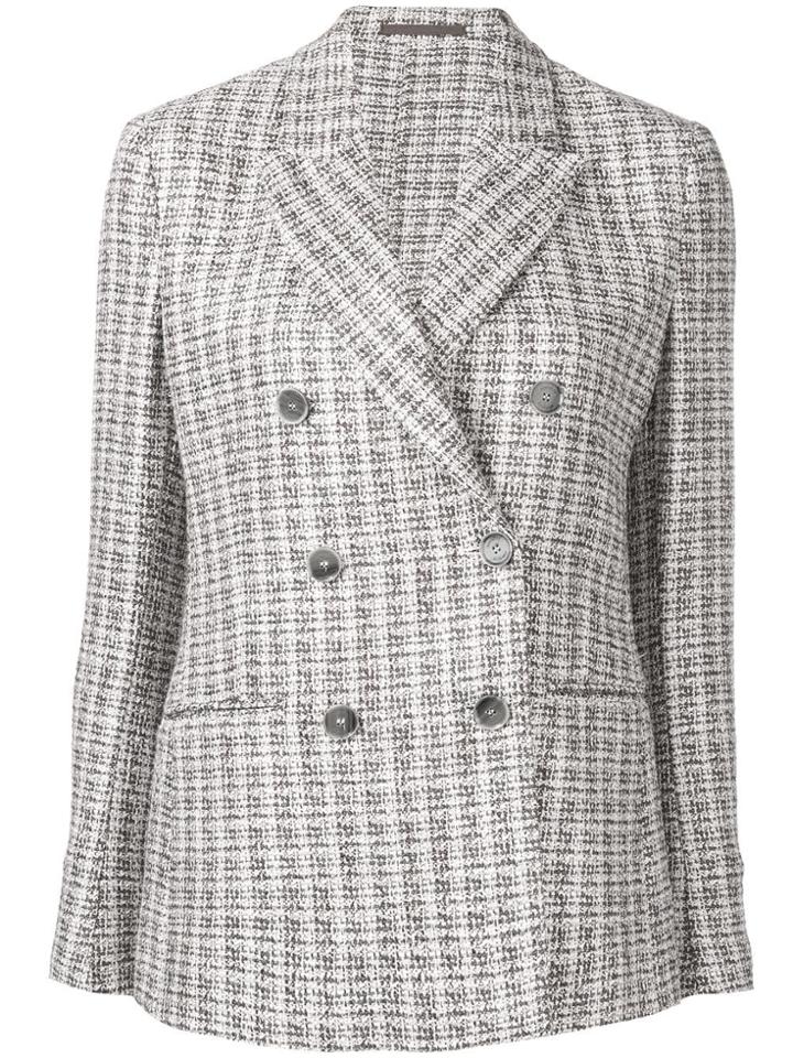 Eleventy Bouclé Tweed Blazer - Brown