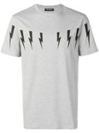 Neil Barrett Thunder Print T-shirt - Grey