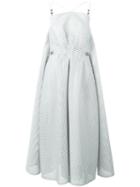Maticevski Mesh Flared Long Dress, Women's, Size: 8, Grey, Polyester/spandex/elastane/silk