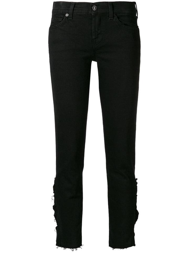7 For All Mankind Distressed Effect Jeans - Black