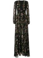 Giambattista Valli Floral Print Maxi Dress - Black