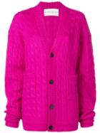 Matthew Adams Dolan Loose Fit Knitted Cardigan - Pink