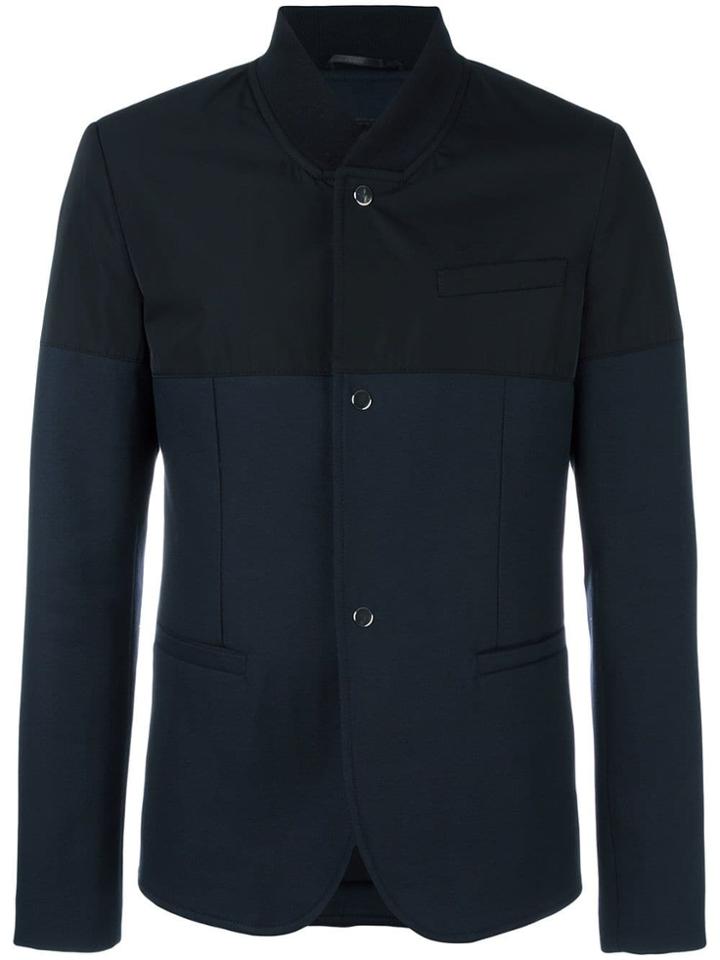Matiéres Colour Block Military Jacket - Blue
