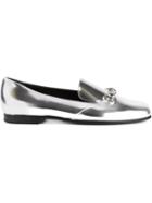 Gucci Horsebit Loafers, Women's, Size: 39.5, Grey, Calf Leather/leather