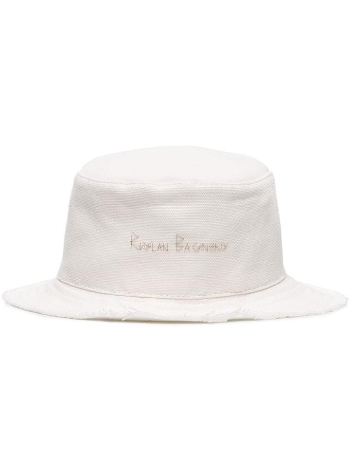 Ruslan Baginskiy Logo-embroidered Bucket Hat - White