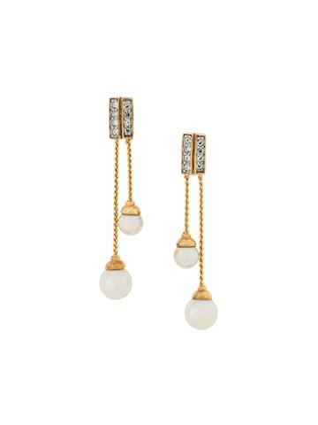 Nina Ricci Vintage 1980s Vintage Nina Ricci Drop Faux Pearl Earrings -