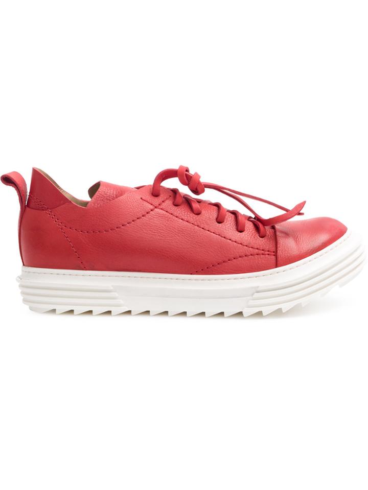 Artselab Lace-up Platform Sneakers - Red