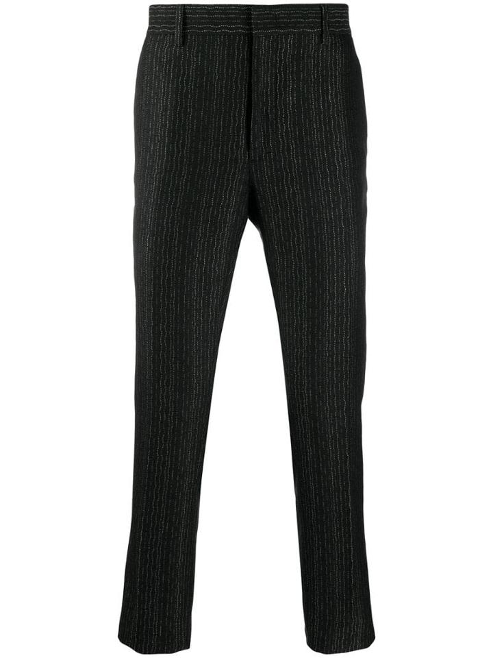Fendi Pin-stripe Tailored Trousers - Black