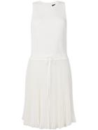 Twin-set Pleated Knitted Dress - White