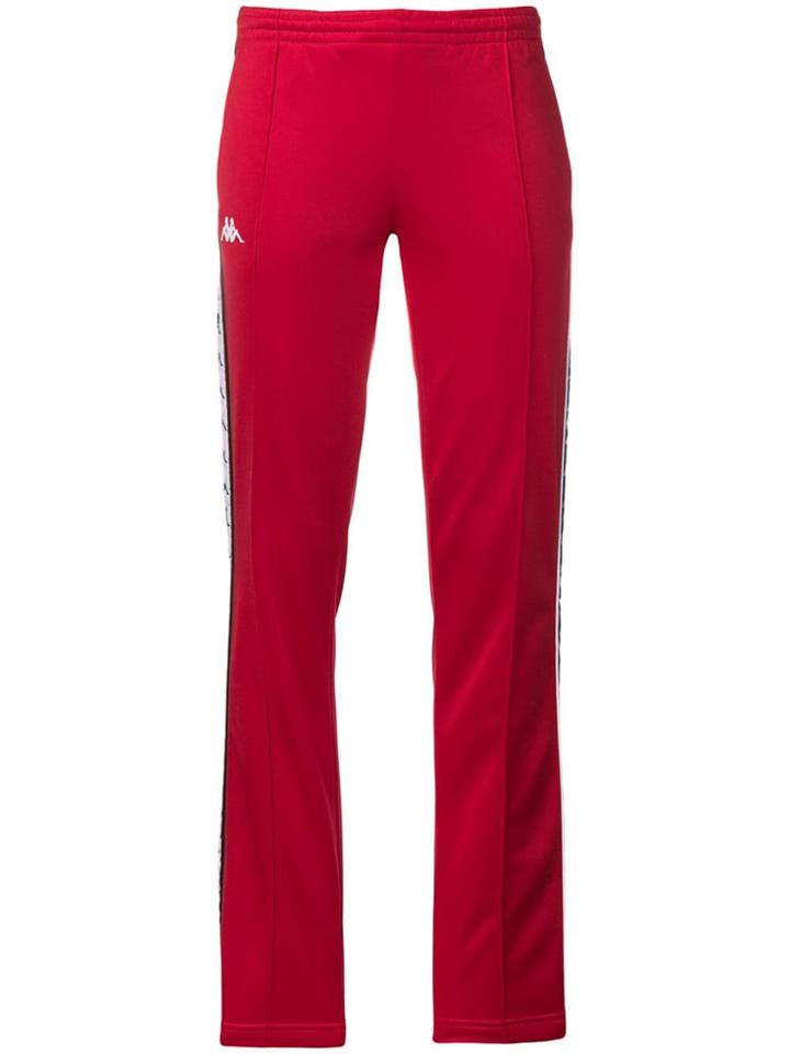 Kappa Contrast Logo Track Pants - Red