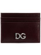 Dolce & Gabbana Dauphin Logo Embellished Card-holder - Red