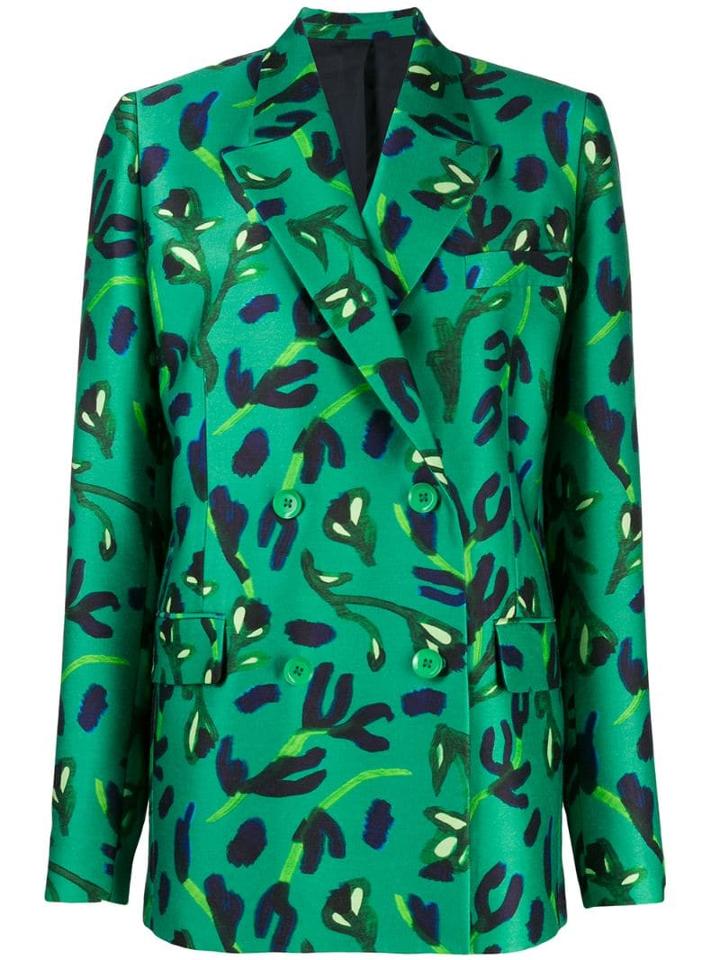 Christian Wijnants Jula Floral-print Tailored Blazer - Green