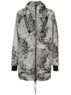 Diesel Splatter Print Windproof Jacket, Men's, Size: Xl, Grey, Polyester/nylon