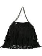 Stella Mccartney 'falabella' Fringed Tote, Women's, Black, Cotton/metal (other)