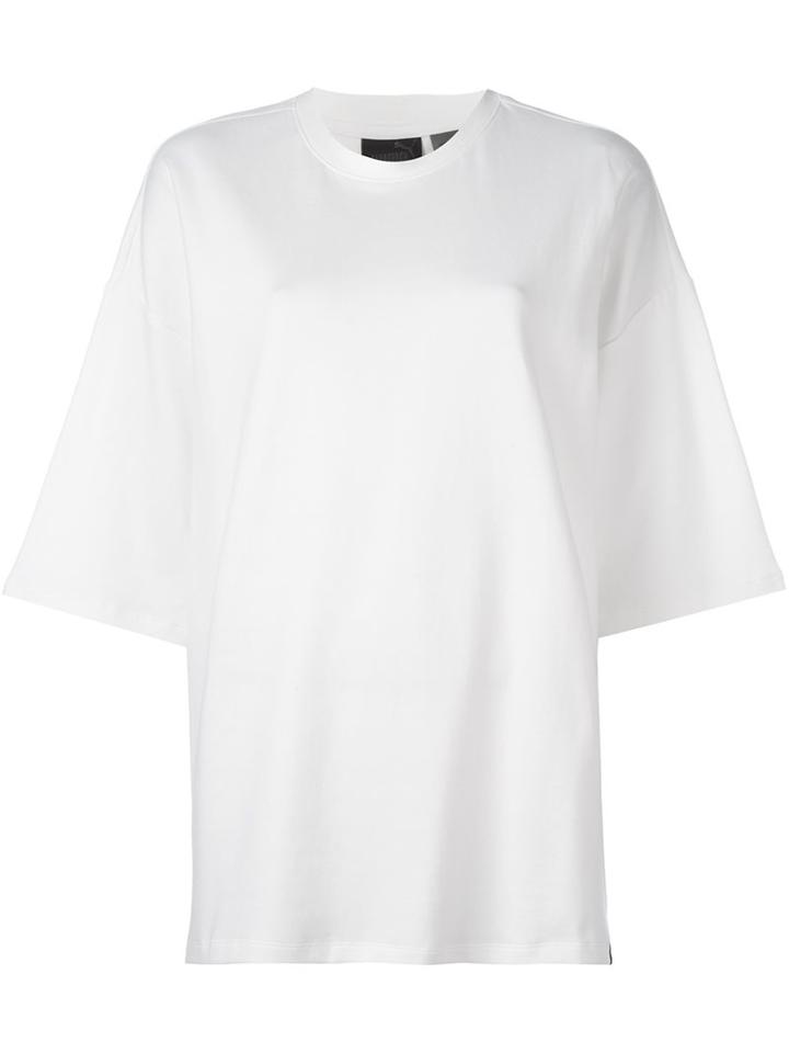 Puma Wide Fit Sweatshirt, Women's, Size: Small, White, Cotton/spandex/elastane