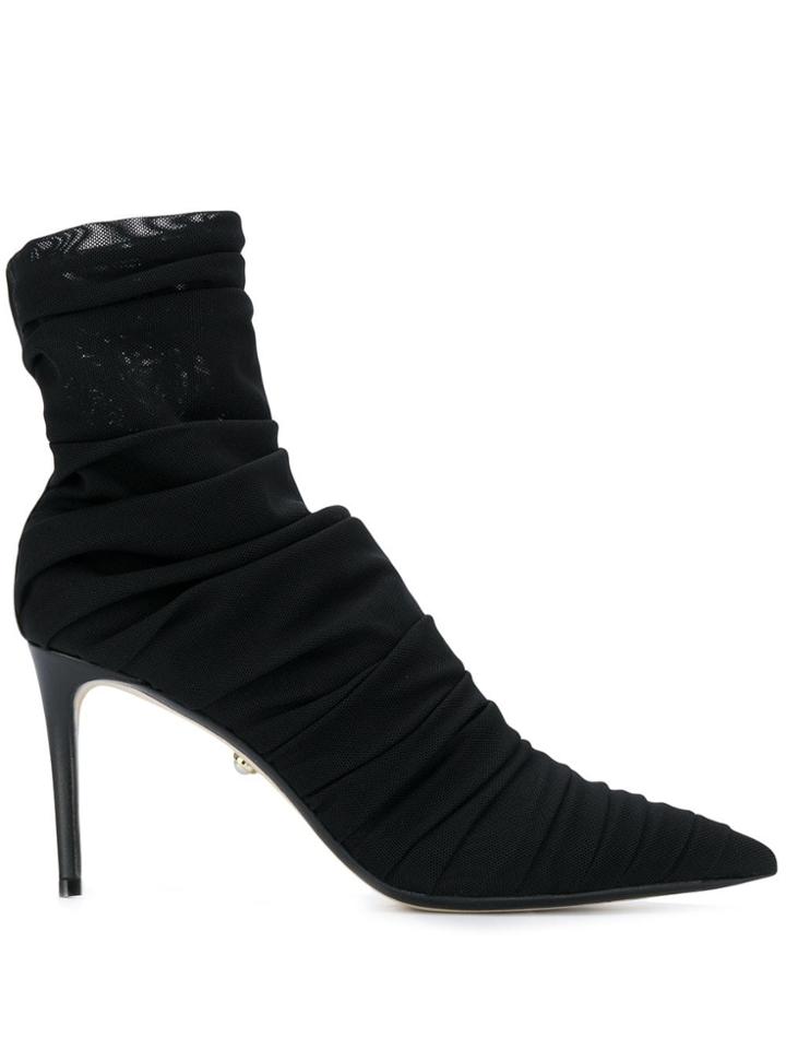 Alevì Gathered Stretch Boots - Black
