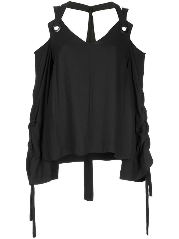 Taylor Cold Shoulder V-neck Top - Black