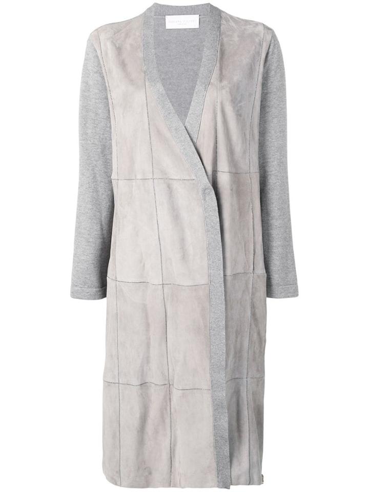 Fabiana Filippi Suede Panels Coat - Grey