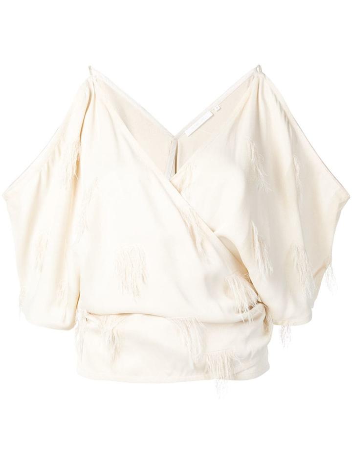 Helmut Lang Fil Coupé Cold Shoulder Top - Neutrals
