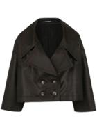 À La Garçonne Changeant Cropped Coat - Black