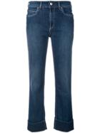 Fay Cropped Stonewashed Jeans - Blue