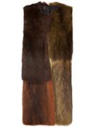 Vera Wang Colour Block Fur Vest