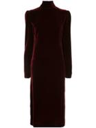 Giuliva Heritage Collection Velvet Midi Dress - Red