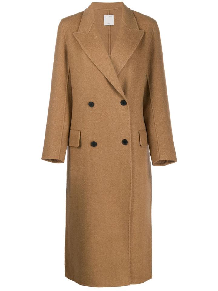 Sandro Paris Double-breasted Coat - Neutrals
