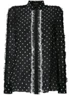 Giambattista Valli Polka Dot Blouse - Black
