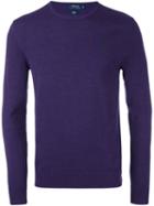 Polo Ralph Lauren Crew Neck Jumper, Men's, Size: Xl, Pink/purple, Polyester/wool