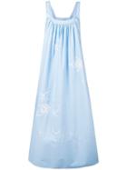 Stella Mccartney Embroidered Long Dress - Blue