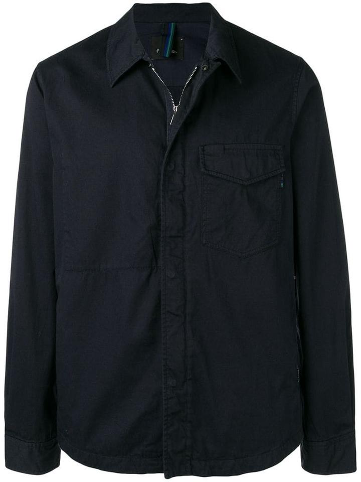 Ps Paul Smith Zip-up Shirt Jacket - Blue