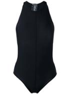 Ann Demeulemeester Racer Back Body, Women's, Size: 36, Black, Nylon/elastodiene/cotton