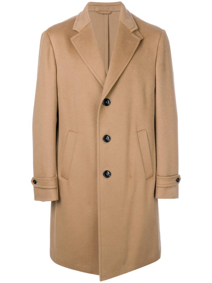 Ermenegildo Zegna Single Breasted Coat - Brown