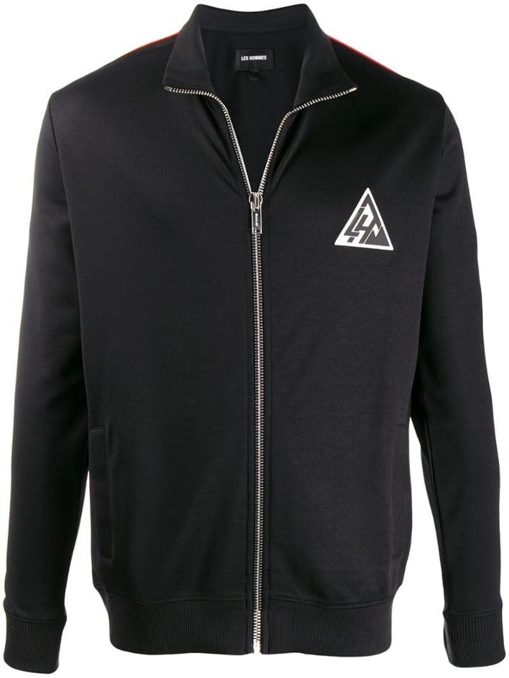 Les Hommes Zip Up Sweater - Black