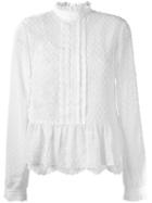 Perseverance London Chiffon Blouse, Women's, Size: 10, White, Cotton/nylon/polyester