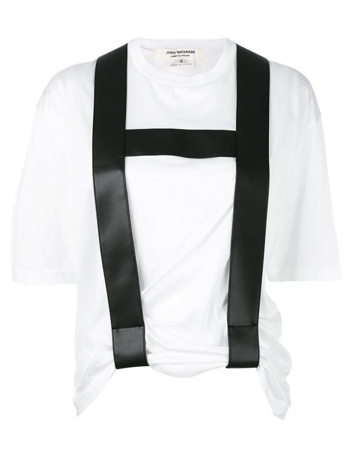 Junya Watanabe Comme Des Garçons - Braces Detail T-shirt - Women - Cotton - M, White, Cotton