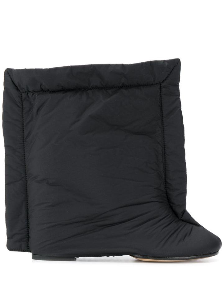 Mm6 Maison Margiela Padded Covered Boots - Black