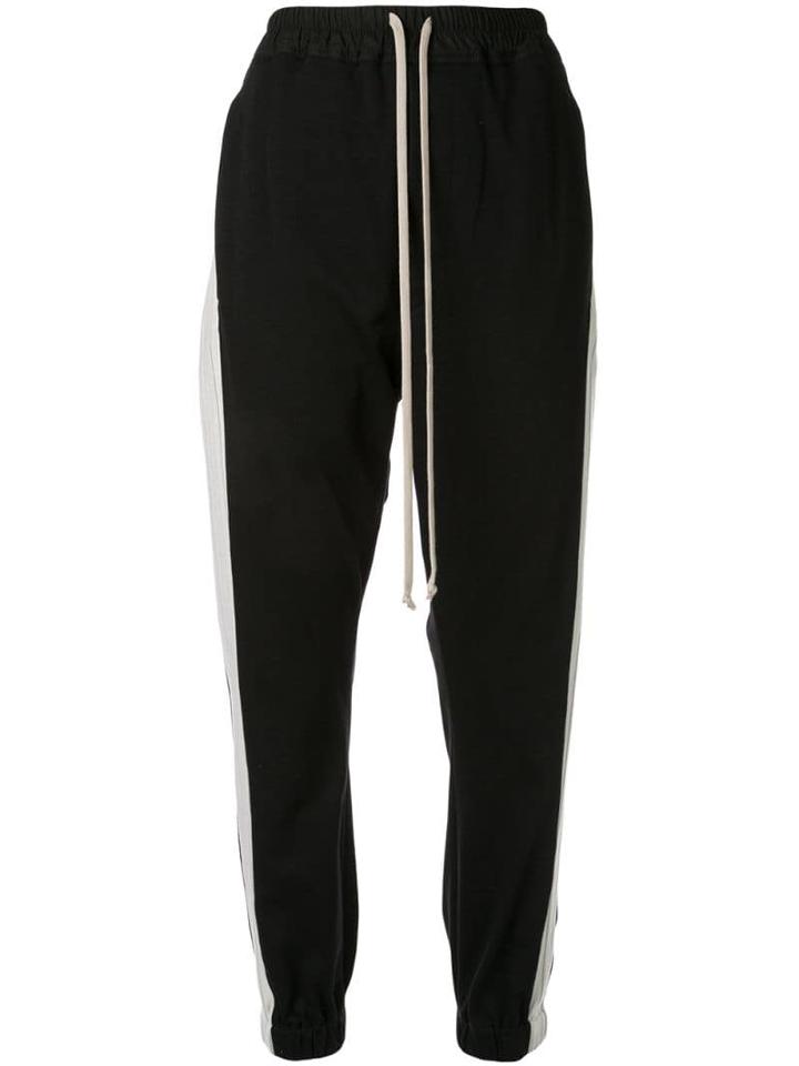 Rick Owens Striped Track Trousers - Black